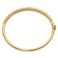 14K Yellow Gold Holds 25 2.9mm 1.9ct Hinged Bangle Mounting view 2