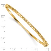 14K Yellow Gold Holds 25 2.9mm 1.9ct Hinged Bangle Mounting view 3