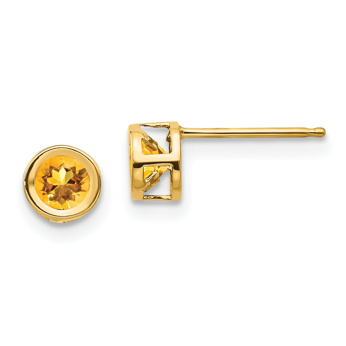 14k Citrine Earrings - November (XBE11)
