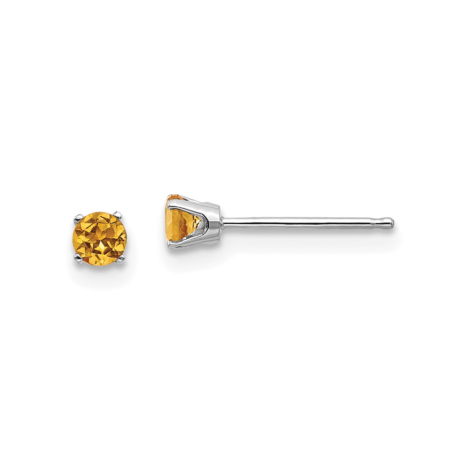 Details About 14k White Gold 3mm Synthetic Citrine Stud Earrings Details About 14k White Gold 3mm Synthetic Citrine Stud Earrings