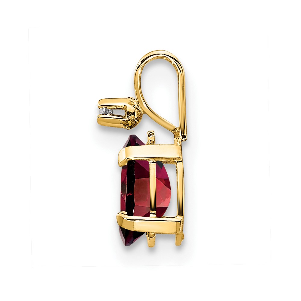 14k Diamond & Garnet Birthstone Pendant (XBE156)