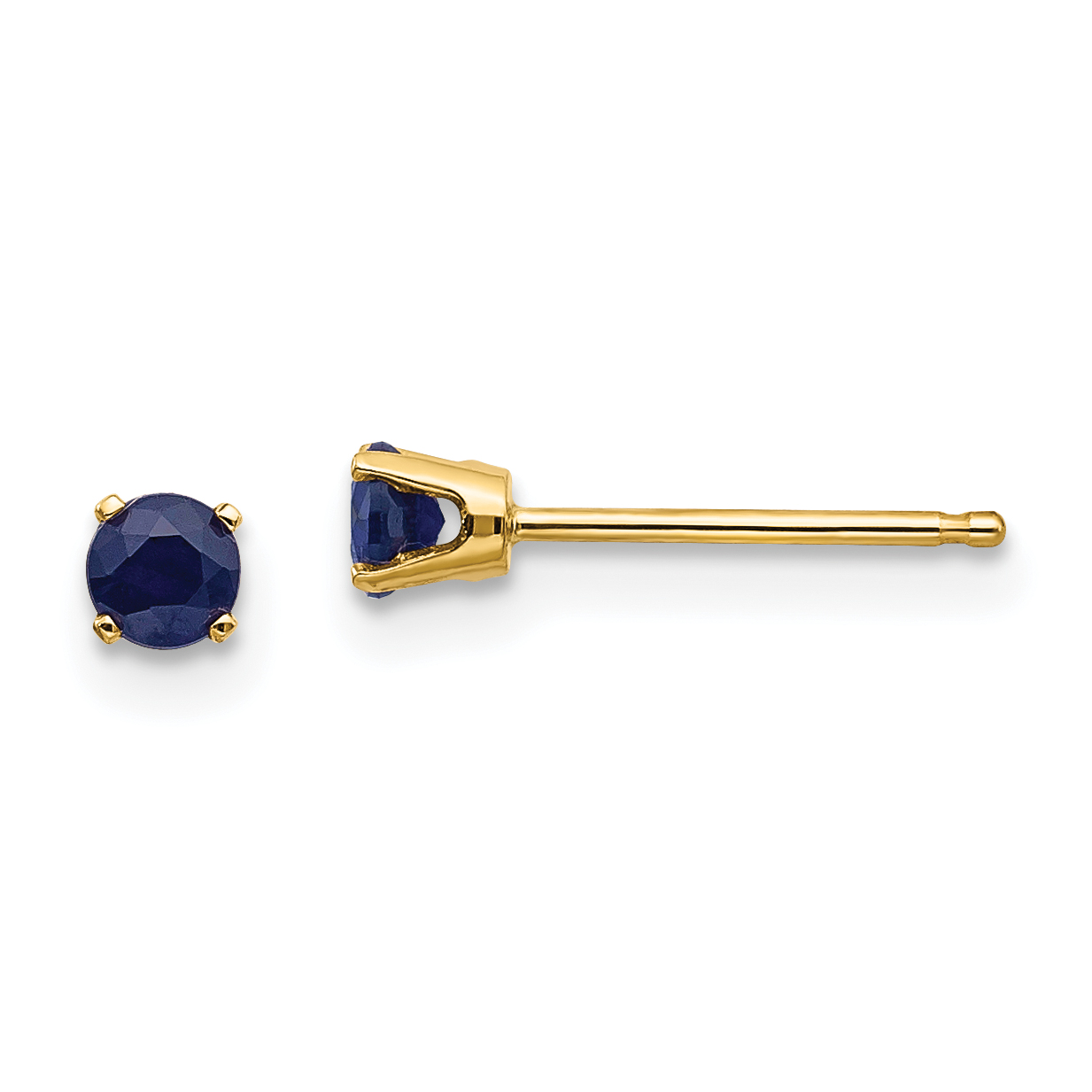 14k 3mm September/Sapphire Post Earrings (XBE45)