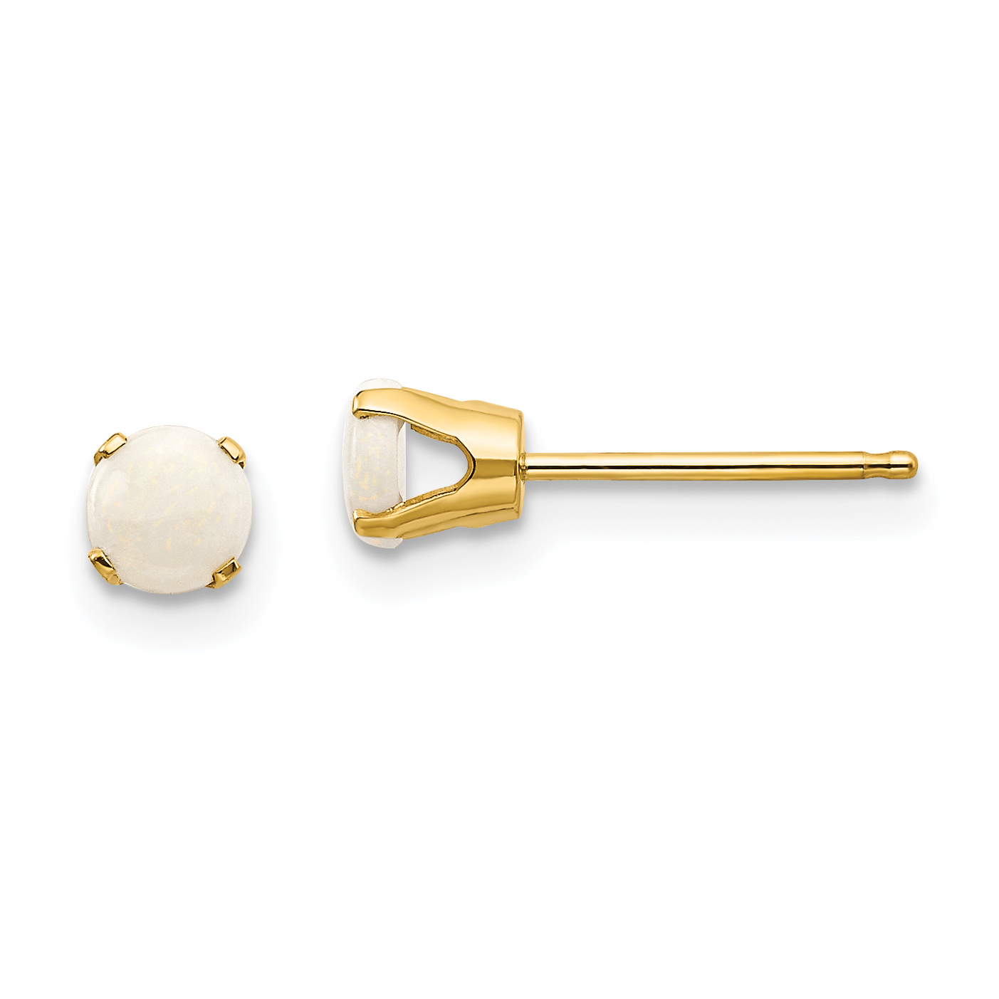 14k 4mm October/Opal Post Earrings (XBE58)