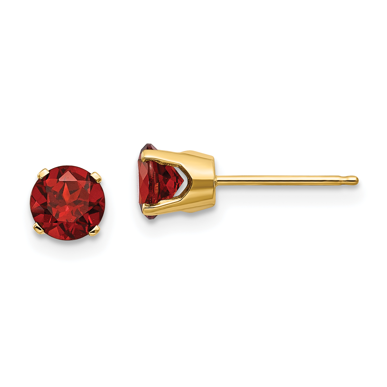 14k 5mm Garnet Earrings - January (XBE61)