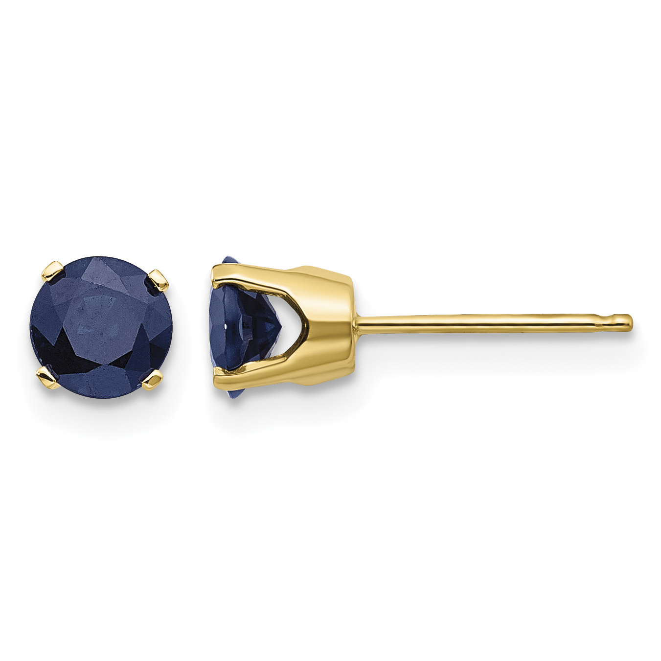 14k 5mm Natural Sapphire Earrings - September (XBE69)
