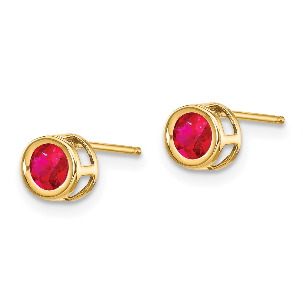 14k Ruby Earrings - July (XBE7)