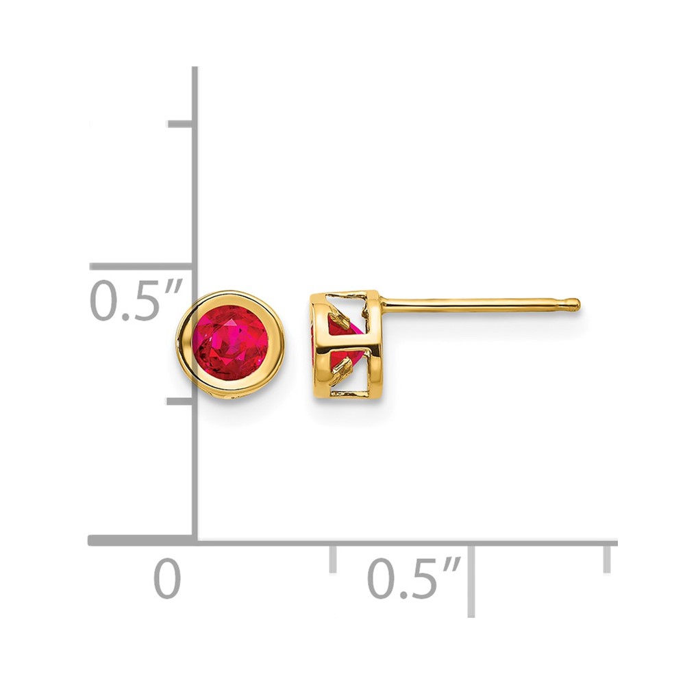 14k Ruby Earrings - July (XBE7)