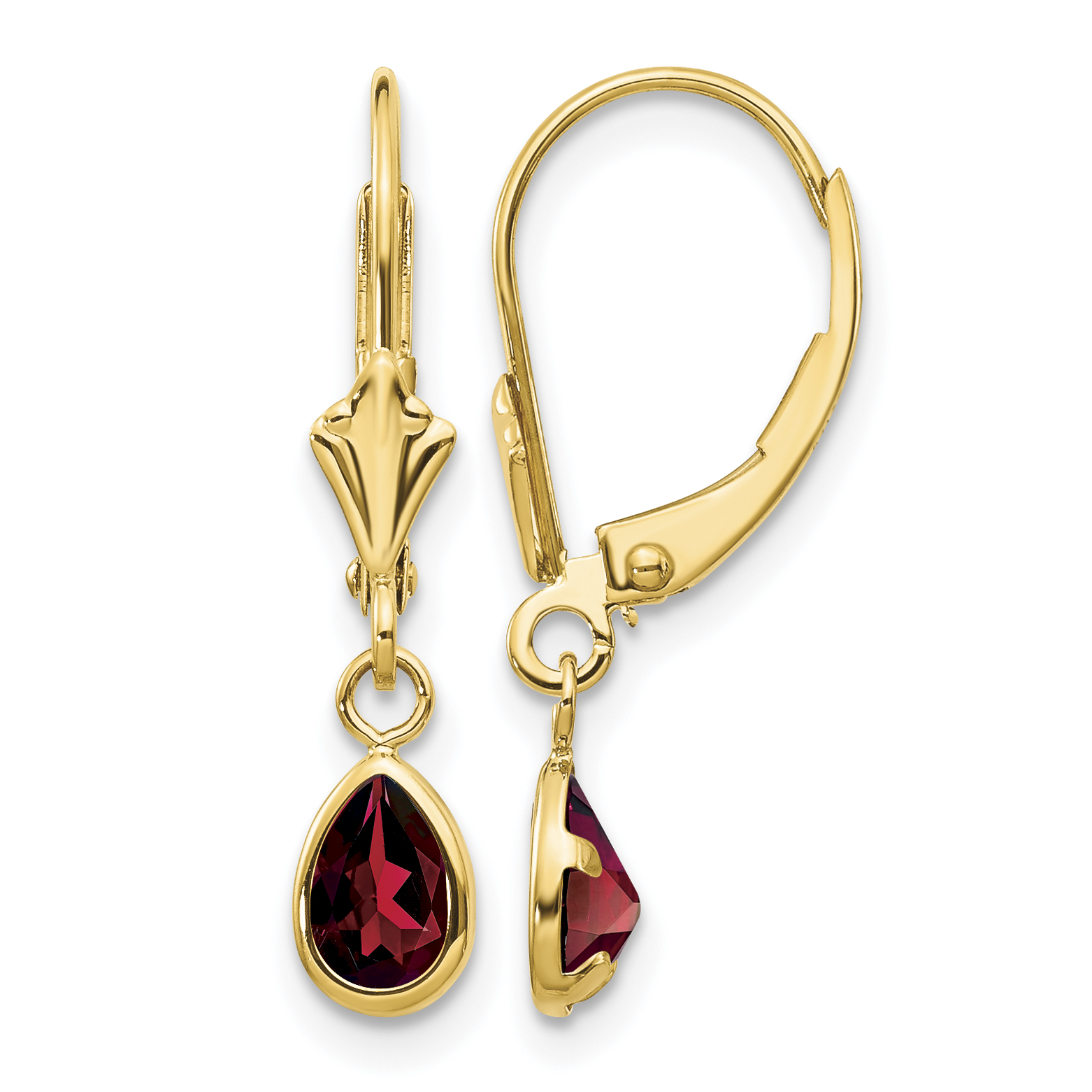 14k 6x4mm Garnet/January Earrings (XBE85)