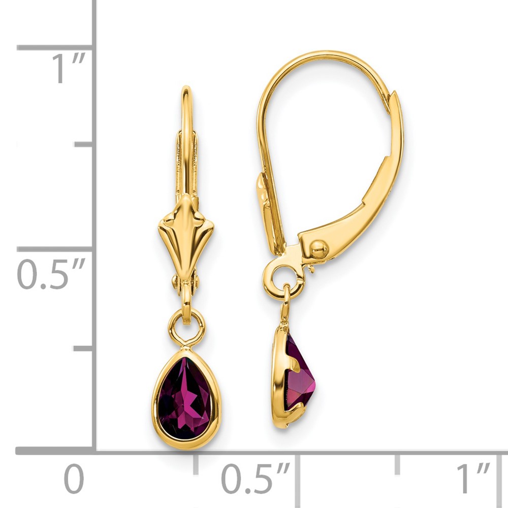 14k 6x4mm Rhodolite Garnet/June Earrings (XBE90)