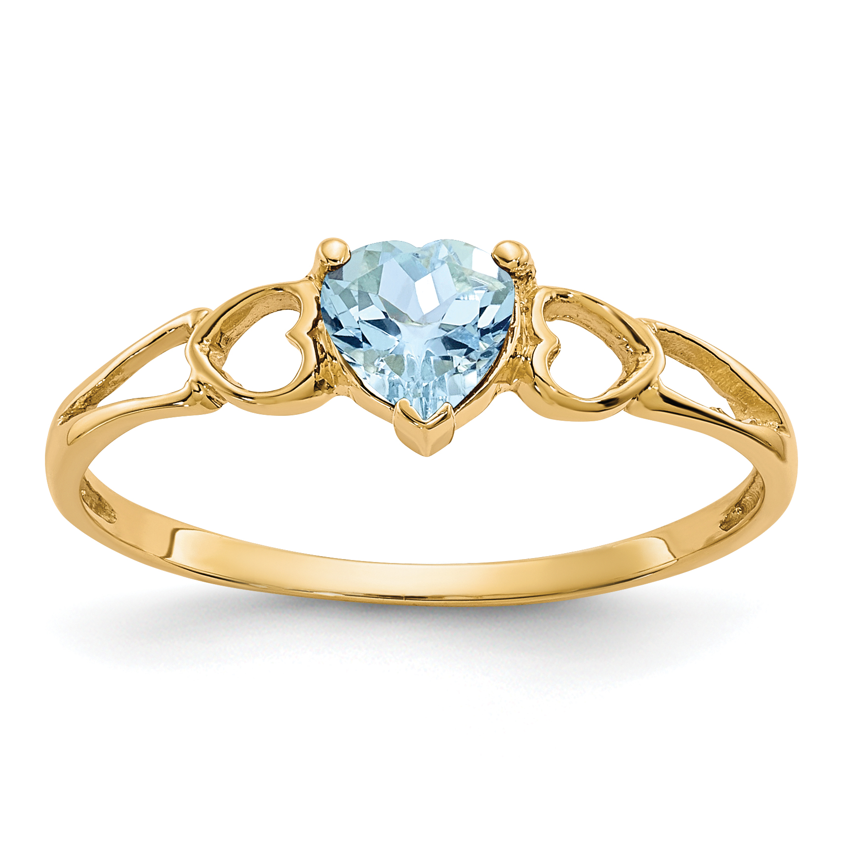 14k Aquamarine Birthstone Ring (XBR156)