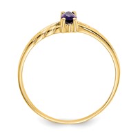 14K Yellow Gold 6x 3 Marquise Amethyst Birthstone Ring view 2