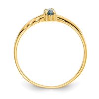 14K Yellow Gold 6x3 Marquise Aquamarine Birthstone Ring view 2