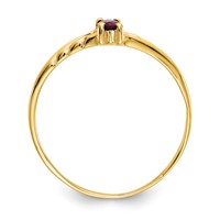14K Yellow Gold 6x3 Marquise Ruby Birthstone Ring view 2