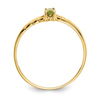 14K Yellow Gold 6x 3 Marquise Peridot Birthstone Ring view 2