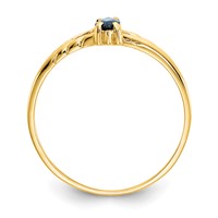 14K 6x3 Marquise Sapphire Birthstone Ring view 2