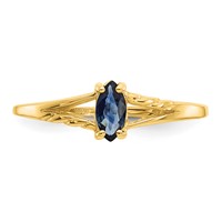 14K 6x3 Marquise Sapphire Birthstone Ring view 5