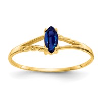 14K 6x3 Marquise Sapphire Birthstone Ring view 1