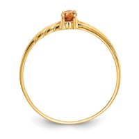 14K Yellow Gold 6x3 Marquise Citrine Birthstone Ring view 2