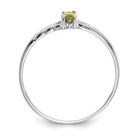 14K White Gold 6x 3 Marquise Peridot Birthstone Ring view 2