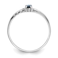 14K White Gold 6x 3 Marquise Sapphire Birthstone Ring view 2