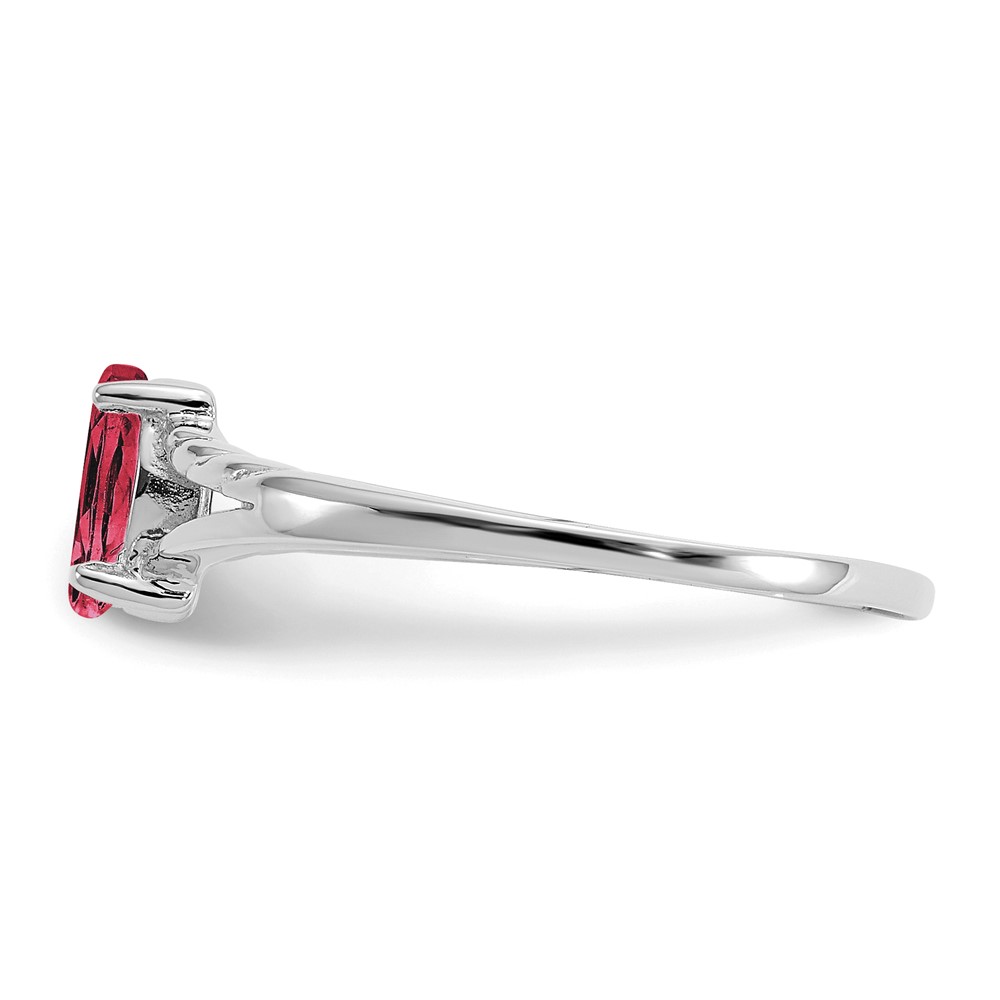 14k White Gold Pink Tourmaline Birthstone Ring (XBR199)