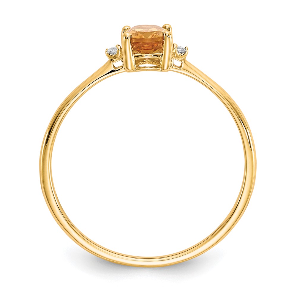 14k Diamond & Citrine Birthstone Ring (XBR212)