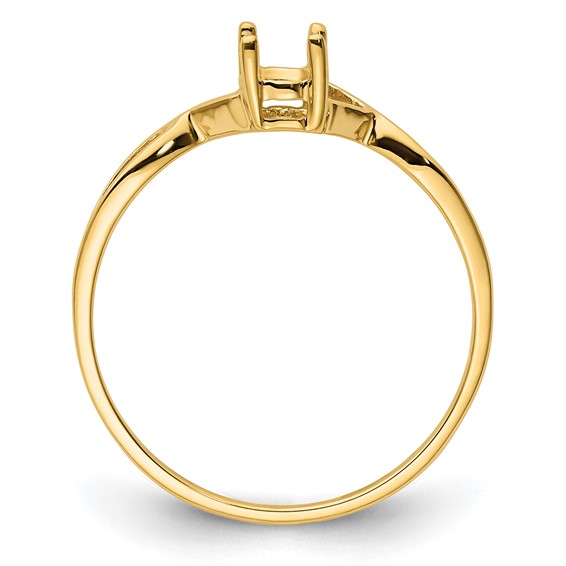 14k 6x4 Oval Birthstone Ring Mounting