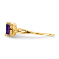 14K 6x4 Oval Amethyst Birthstone Ring view 4