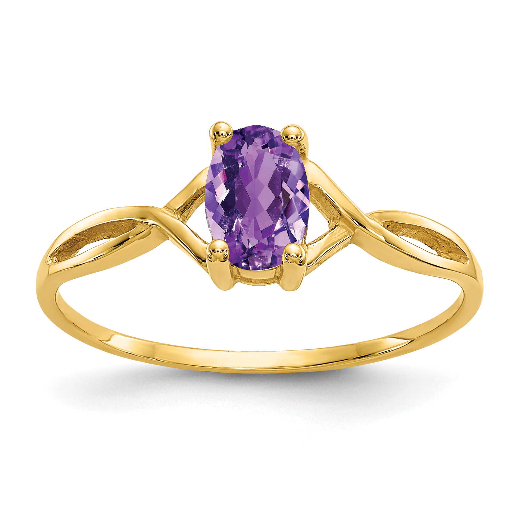 14k Amethyst Birthstone Ring (XBR227)