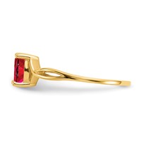 14K 6x4 Oval Ruby Birthstone Ring view 4