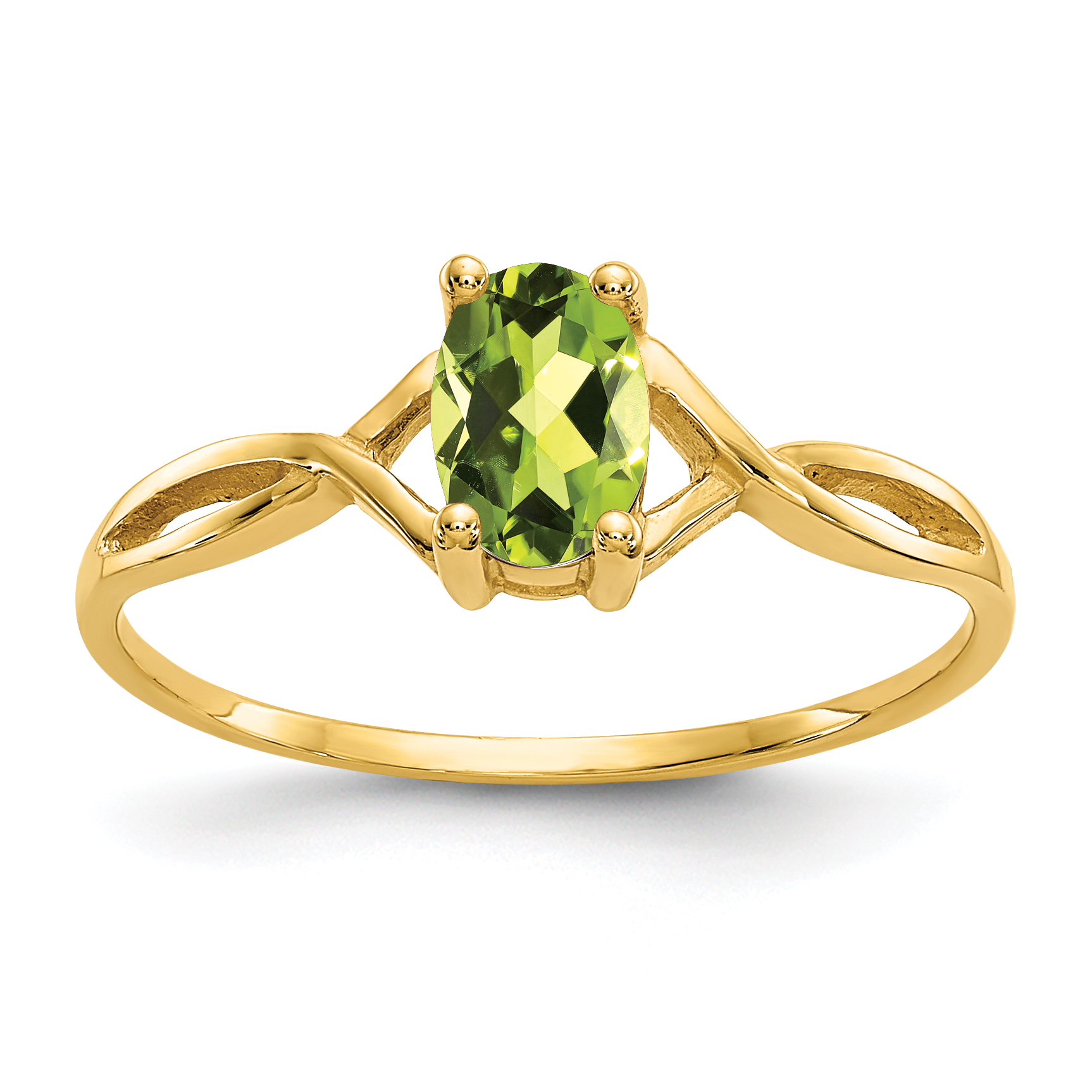 14k Peridot Birthstone Ring (XBR233)