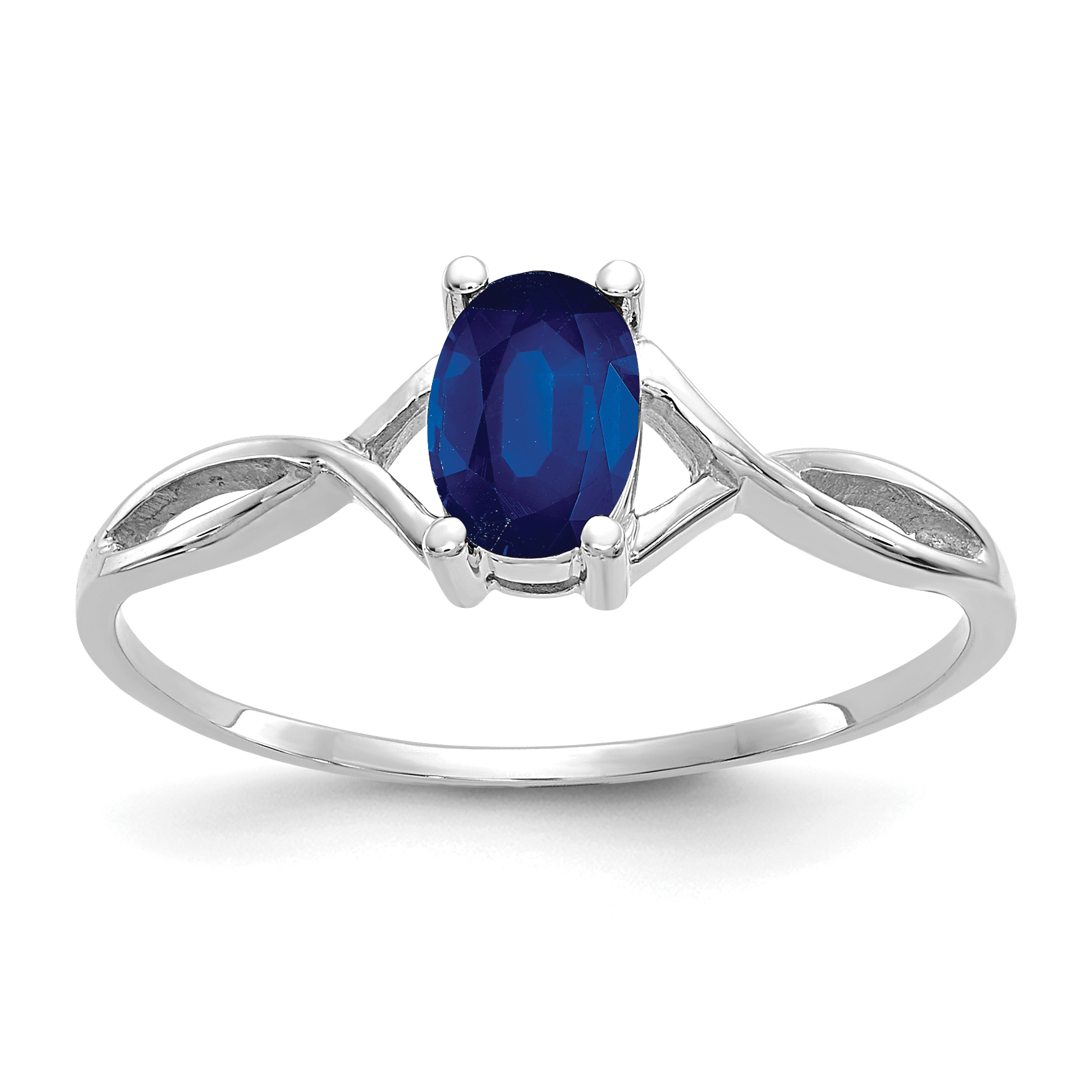 14k White Gold Sapphire Birthstone Ring (XBR428)