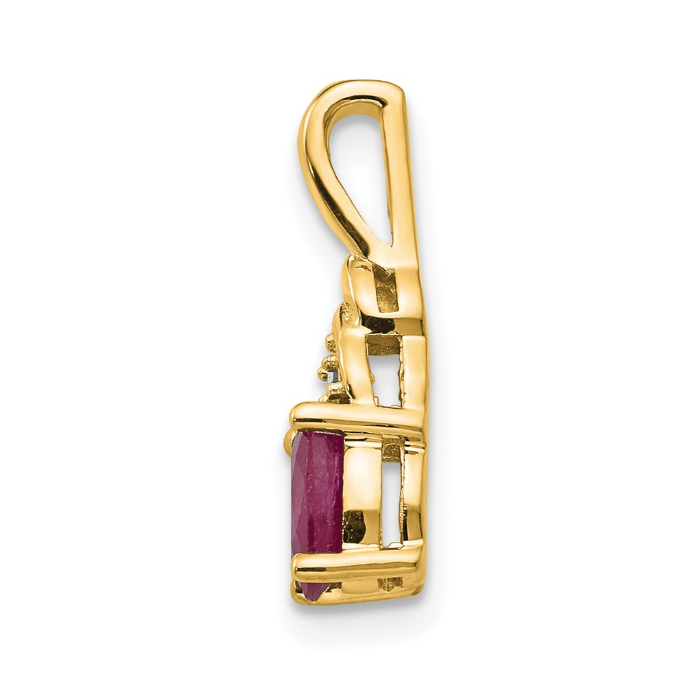 14k Ruby and Diamond Pendant (XBS280)