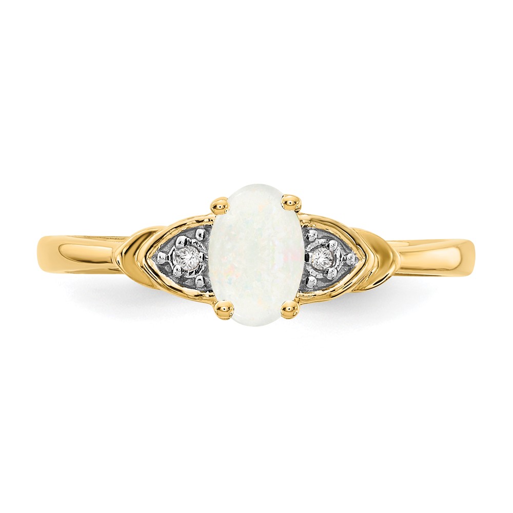 14k Opal and Diamond Ring (XBS283)
