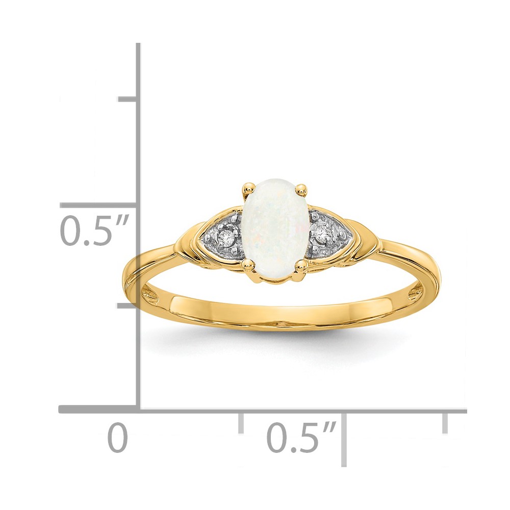 14k Opal and Diamond Ring (XBS283)