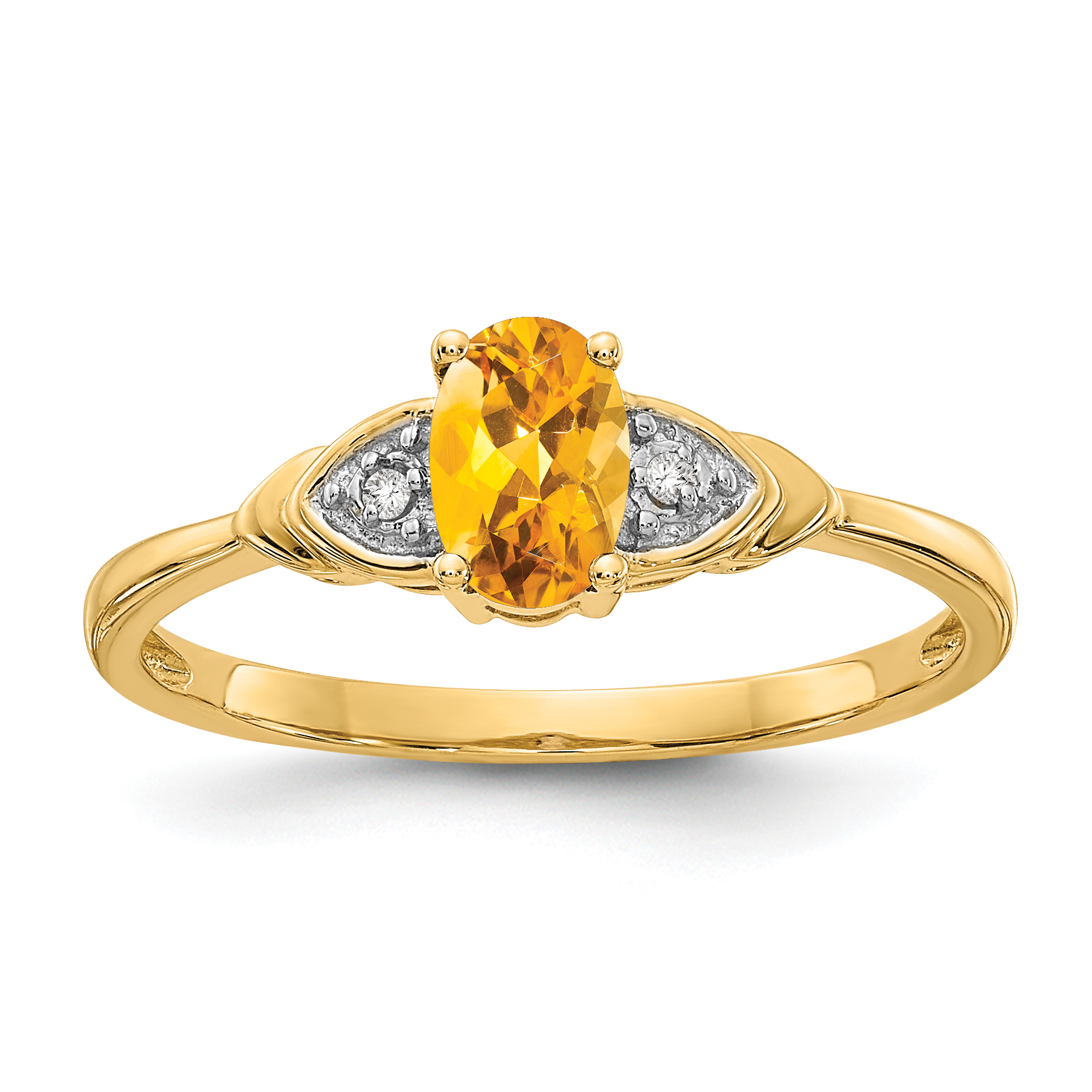 14k Citrine and Diamond Ring (XBS284)