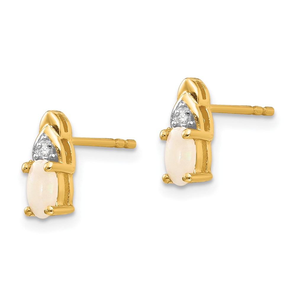 14k Opal and Diamond Earrings (XBS288)