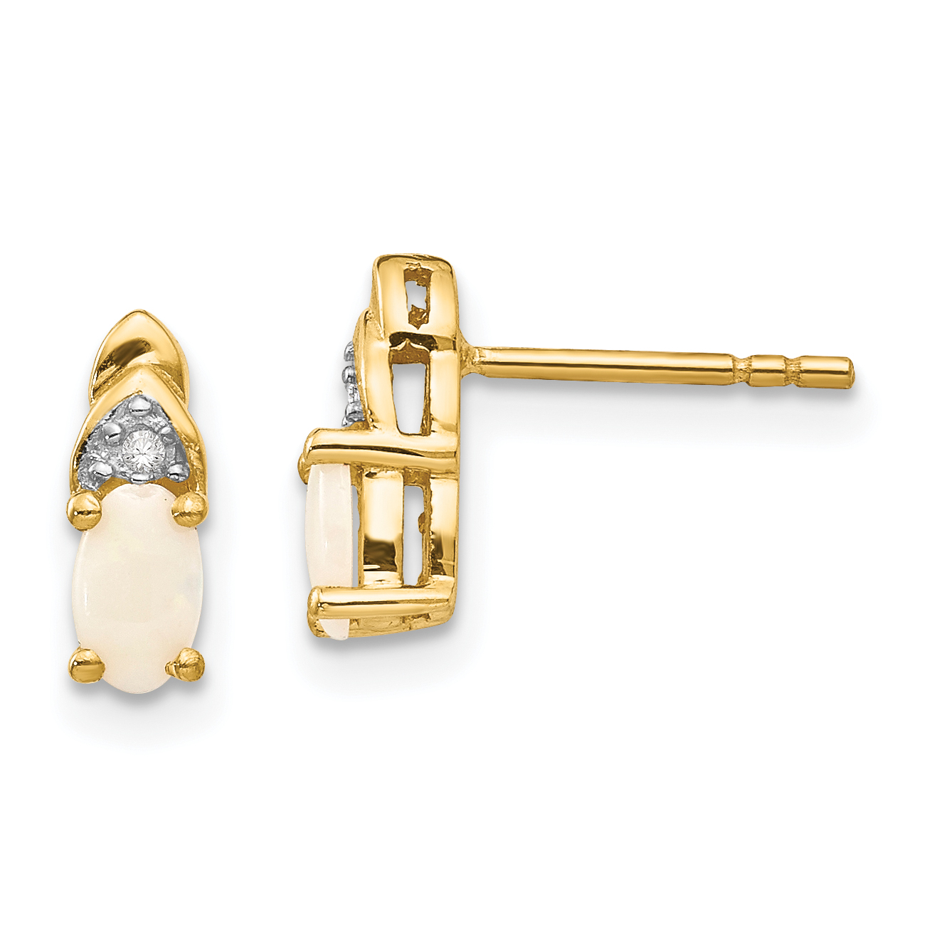 14k Opal and Diamond Earrings (XBS288)