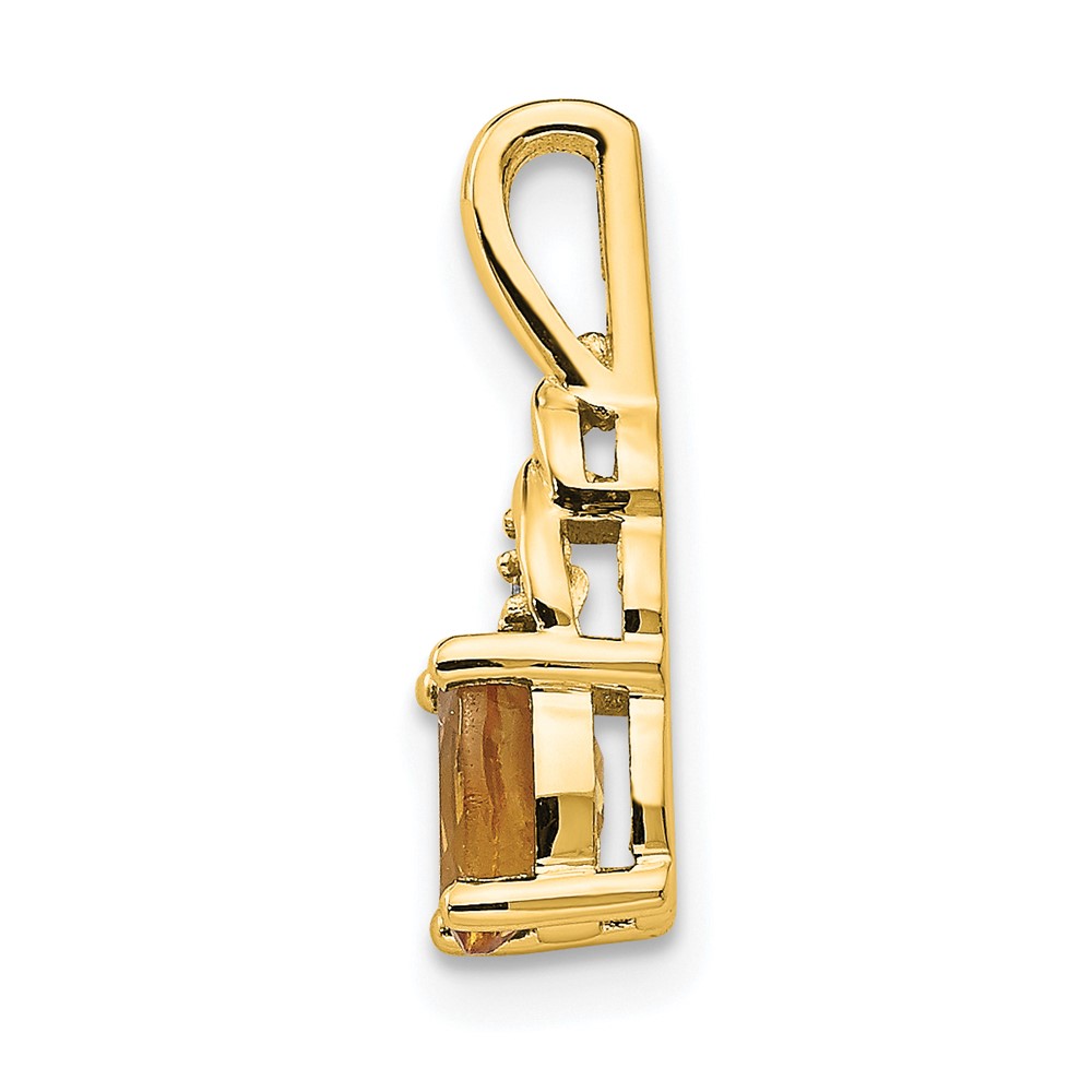 14k Citrine and Diamond Pendant (XBS294)