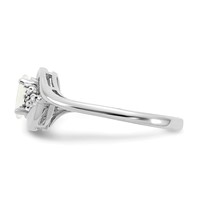 14K White Gold 6x 4 Oval October Opal and Diamond Ring view 4