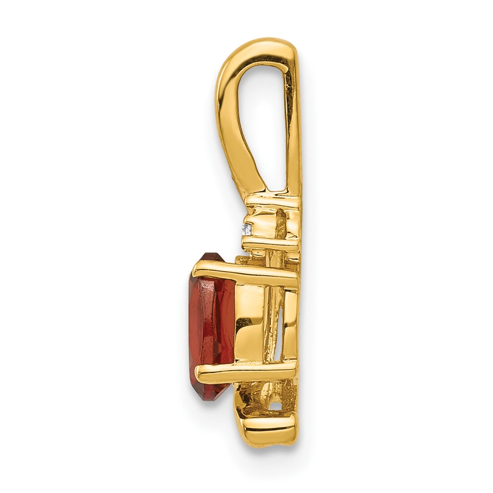 14k Garnet and Diamond Pendant (XBS408)