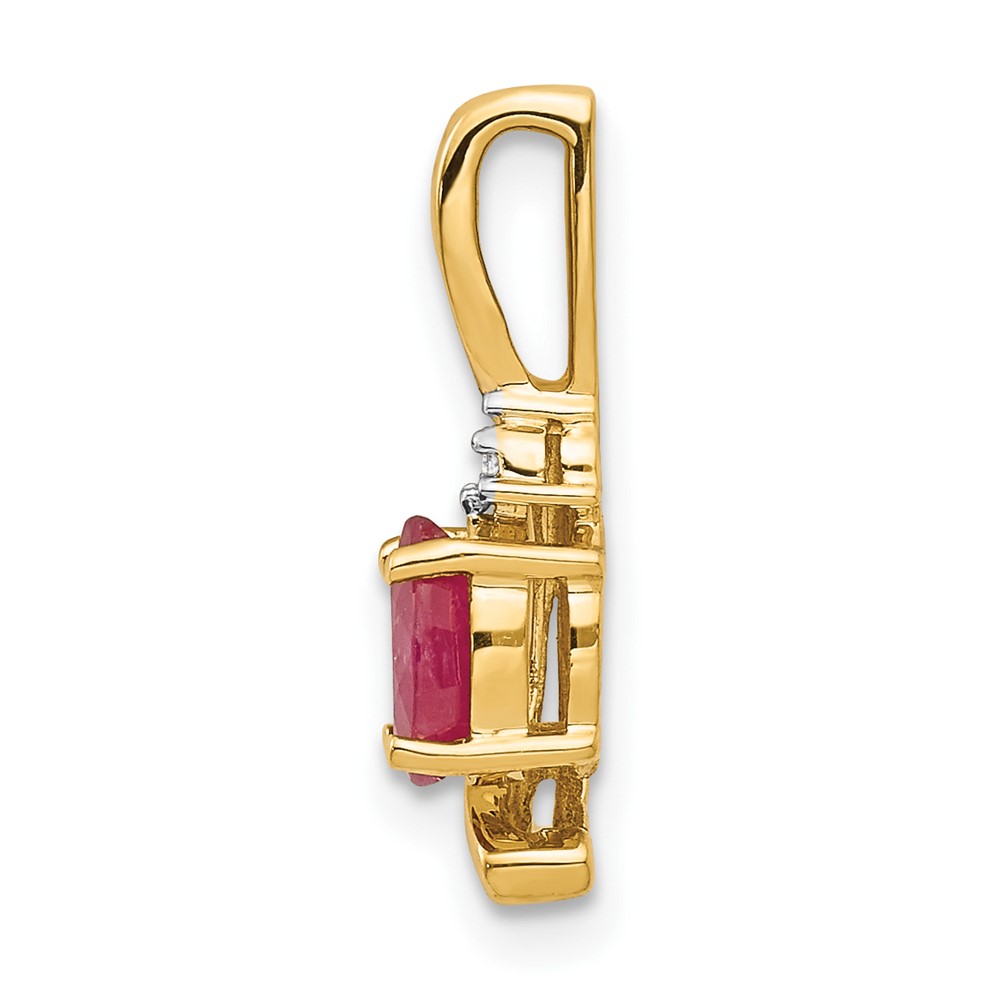 14k Ruby and Diamond Pendant (XBS424)