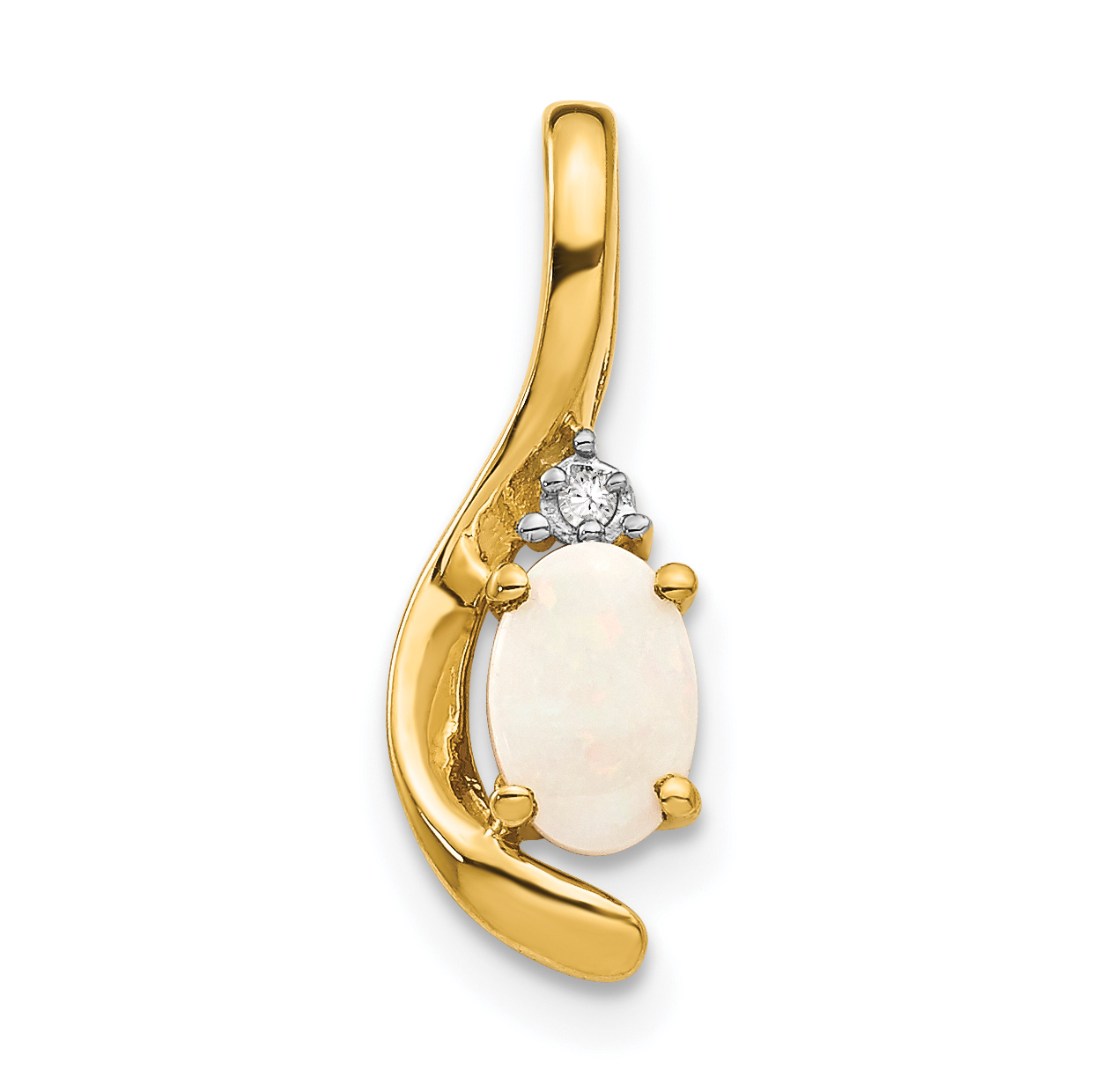 14k Opal and Diamond Pendant (XBS437)