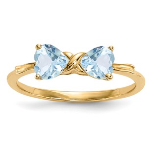 Gemstone Bow Ring                                    