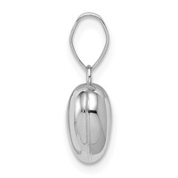 14K White Gold 3-D Puffed Heart Pendant view 2