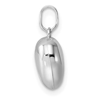 14K White Gold 3D Puffed Heart Pendant view 2
