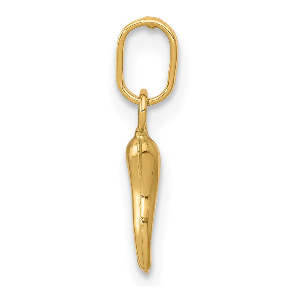 14k 3D Italian Horn Charm (XCH117)