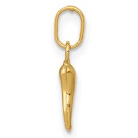 14K 3-D Italian Horn Charm view 2