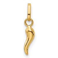 14K 3-D Italian Horn Charm view 4