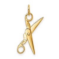 14K Yellow Gold 3-D Moveable Scissors Charm view 4